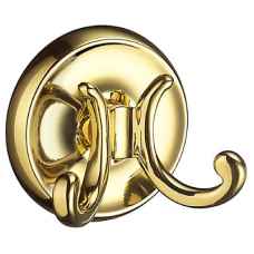 Smedbo Villa Double Towel Hook Polished Brass